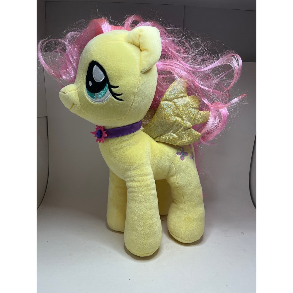 Build-A-Bear My Little Pony Fluttershy Plush Large Yellow Pink Glitter Wings